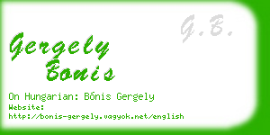 gergely bonis business card